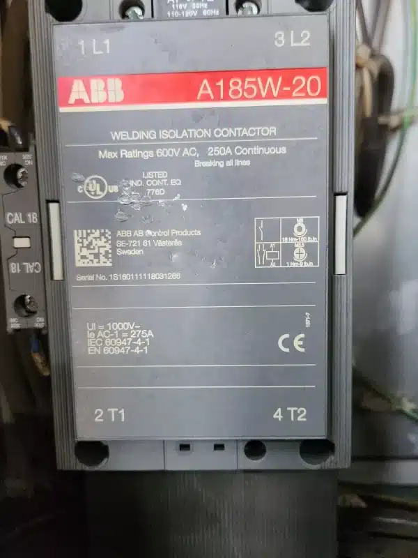 ABB A185W-20 WELDING ISOLATION CONTACTOR USED