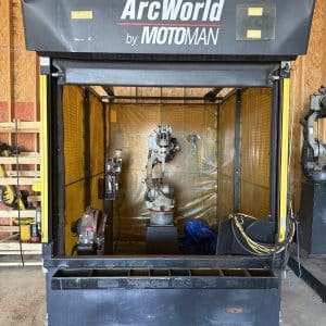 Yaskawa EA1400N/Nx100 Weld Cell with Pendant, PLC, Headstock, HMI, Feeder