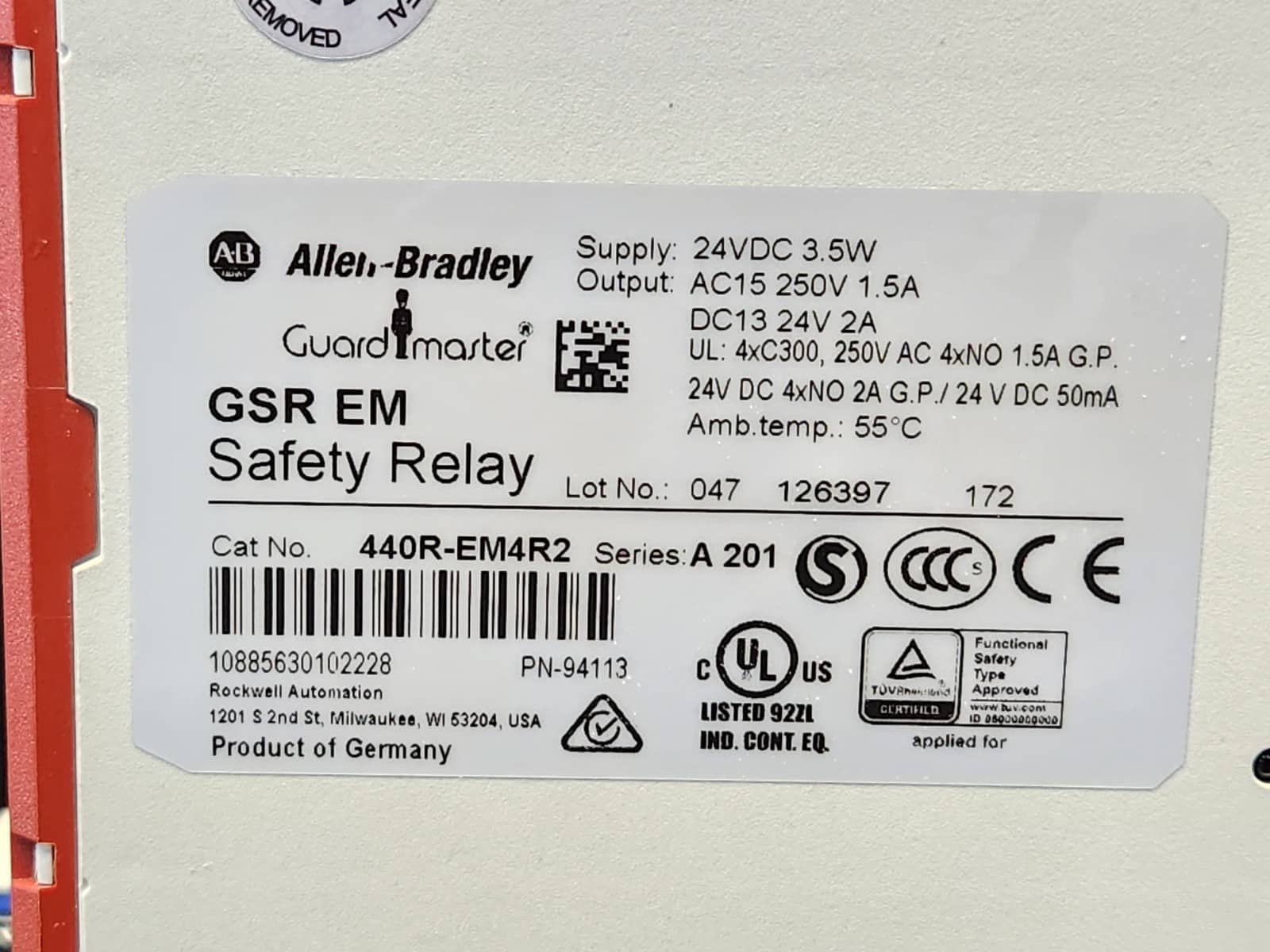 Allen Bradley 440R-EM4R2 Safety Relay - Image 4