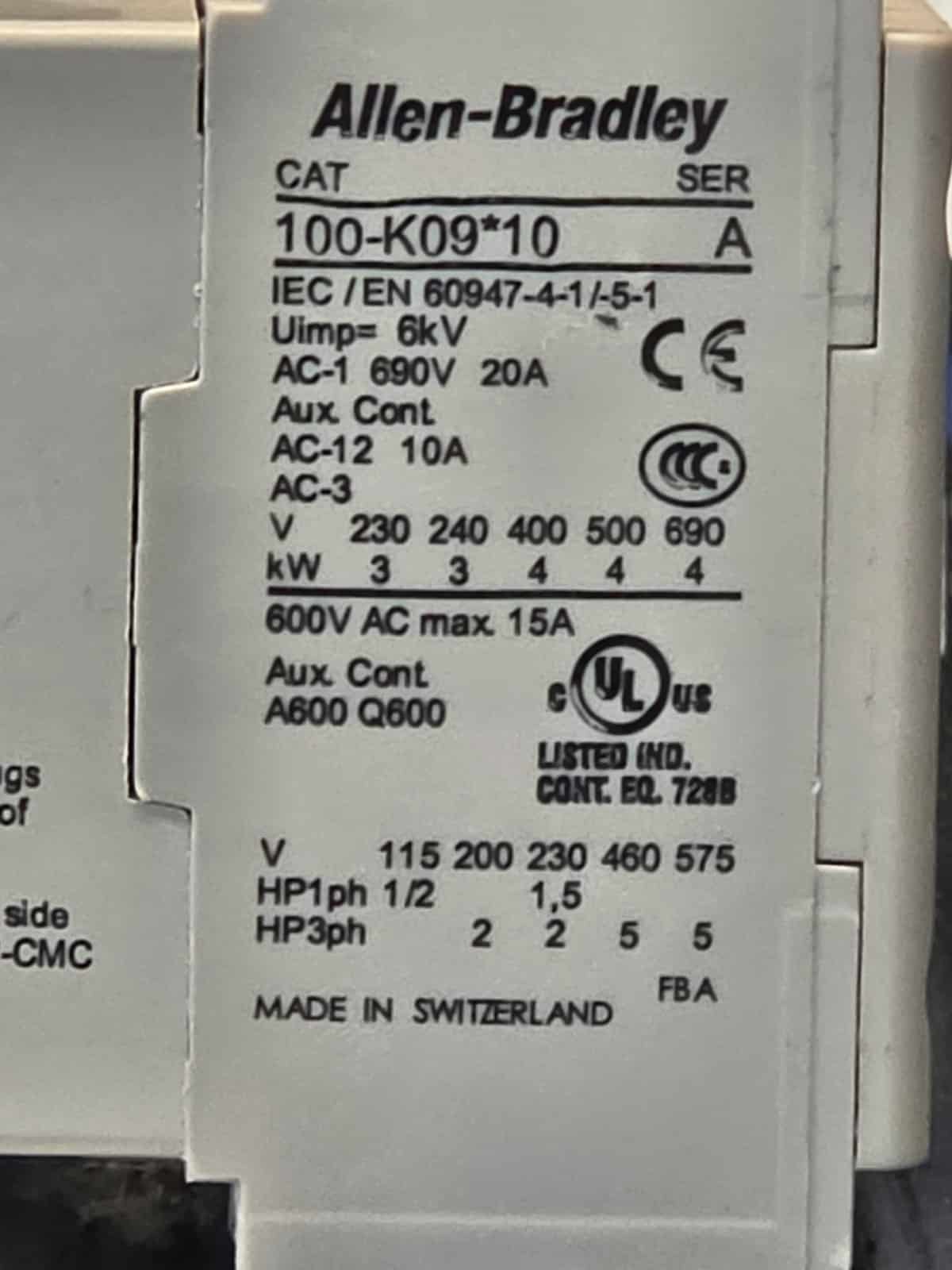 Allen Bradley 100-K09*10 (12VDC COIL!) - Image 4